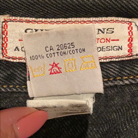 Guess vintage unisex black denim short jean jacket - Picture 4 of 16